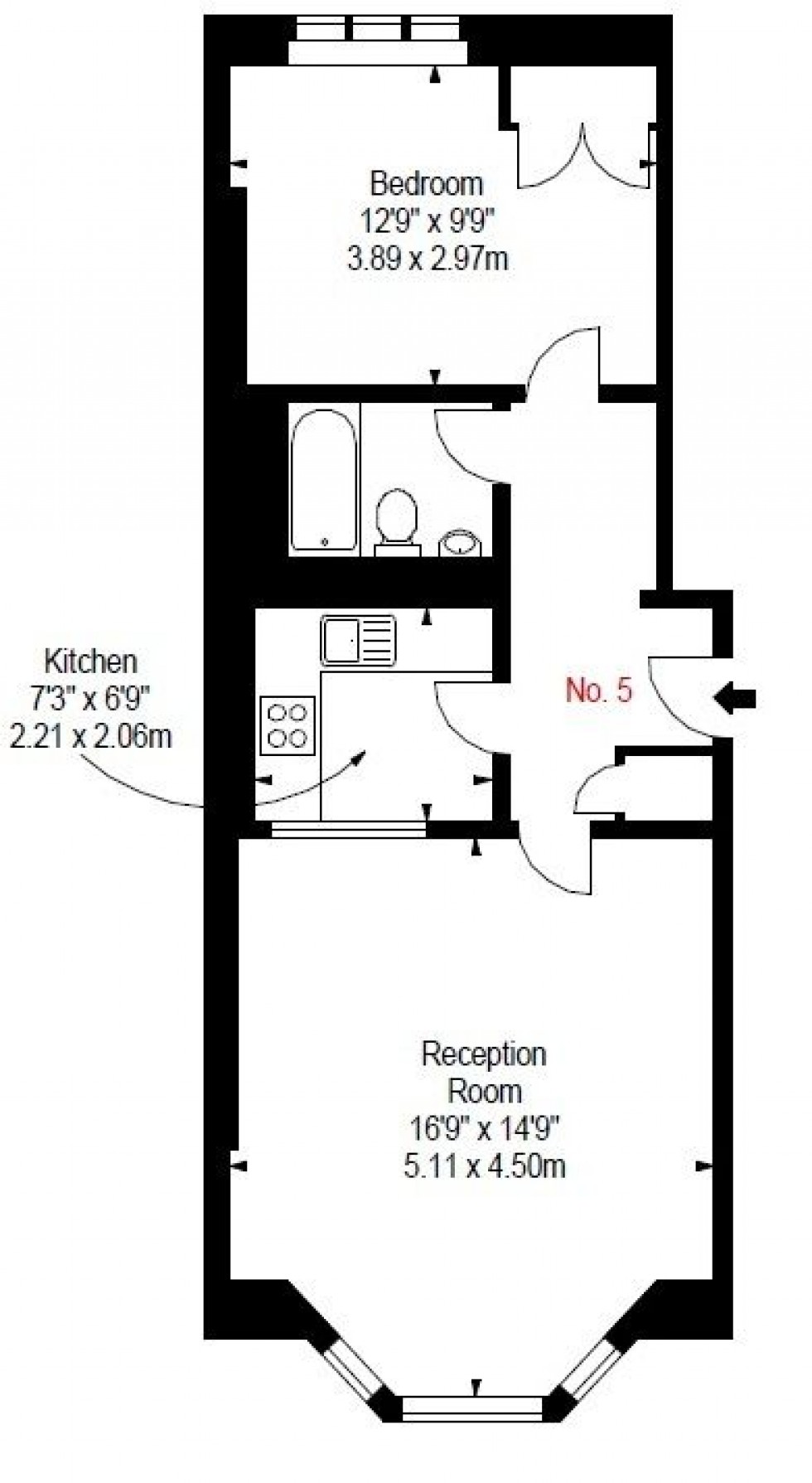 Floorplan for Bell House, Nevern Place, SW5