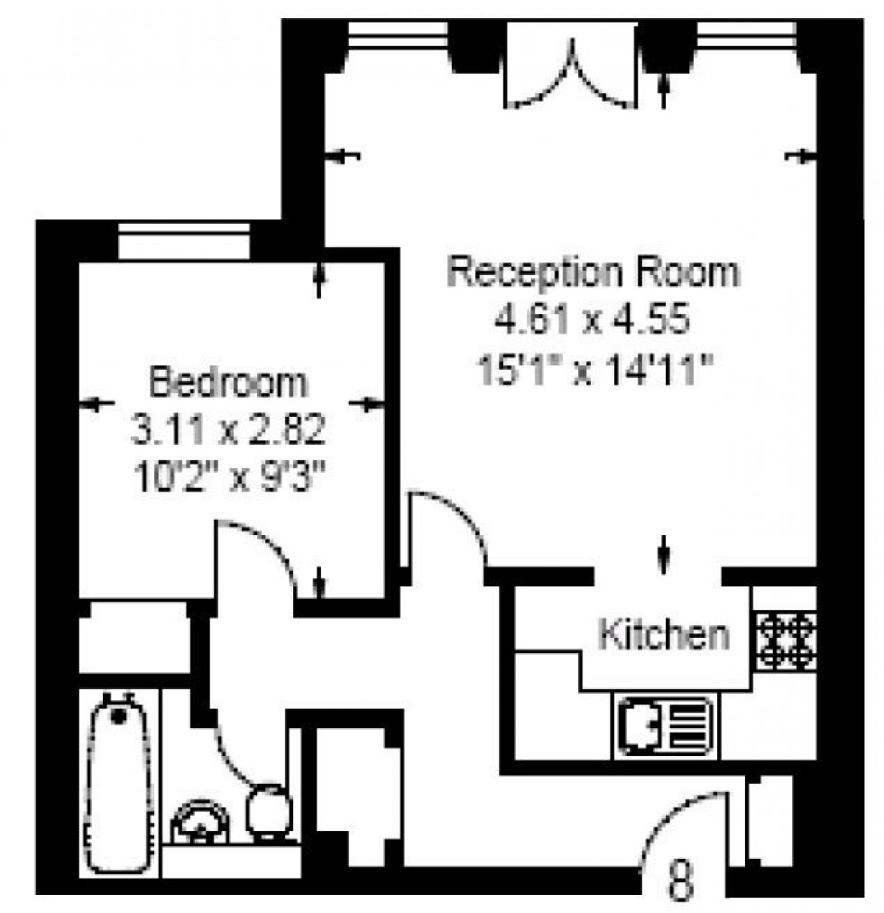 Floorplan for Grenbeck Court, SW5 9NL