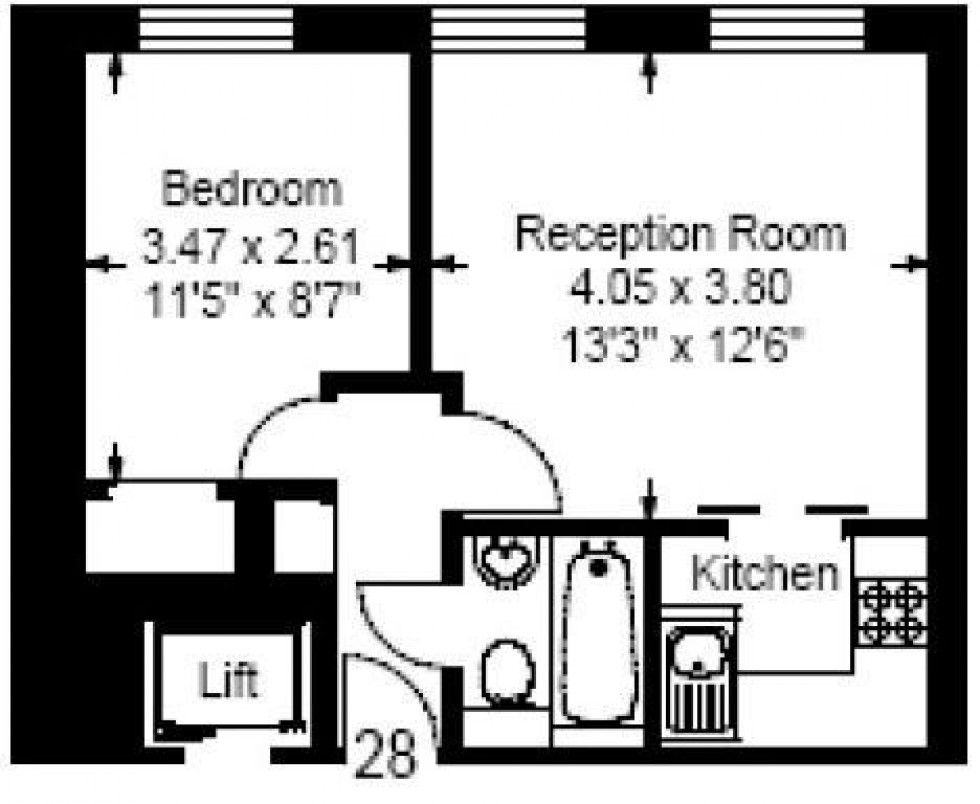 Floorplan for Trebovir Road, London, SW5